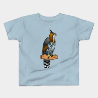 Ornate hawk eagle bird cartoon illustration Kids T-Shirt